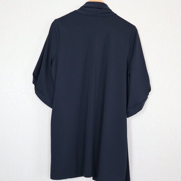NWT Talbot Navy blue long flyaway Open Cardigan - Picture 8 of 9
